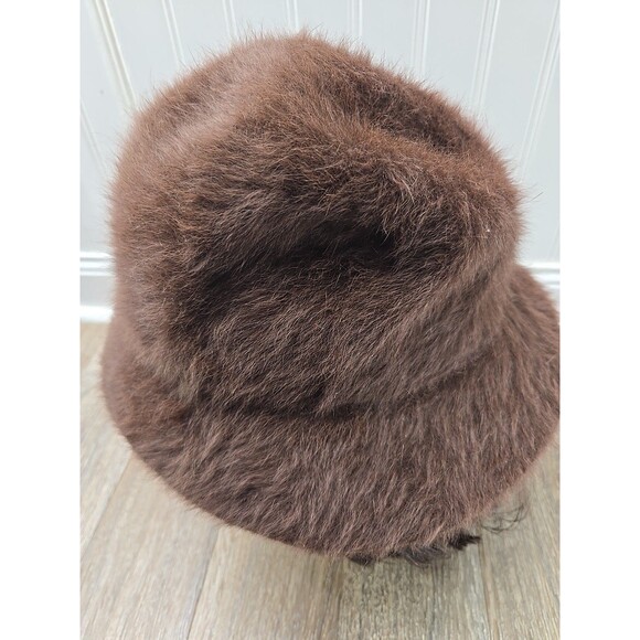 KANGOL Design Vintage Bucket Hat Brown Angora Blend Made in England - Picture 5 of 9
